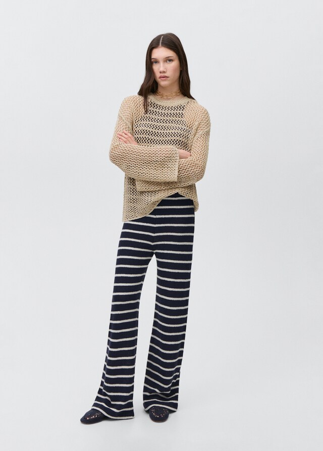 Mango Gestreifte Jersey-Hose Bestseller