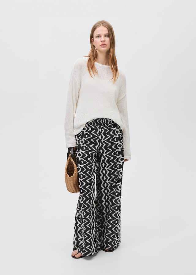 Mango Gerade Printhose Tägliche Deals