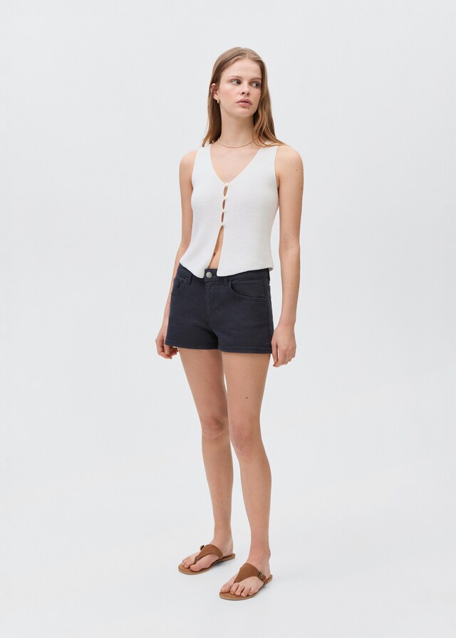 Mango Jeans-Shorts mit hoher Taille Neueste Stile
