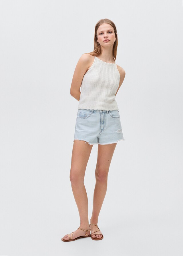 Mango Jeansshorts mit Zierrissen Zeitbegrenzte Promotion