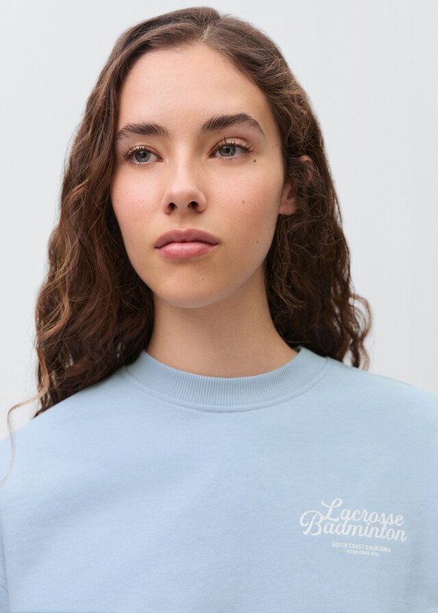 Mango Baumwoll-Sweatshirt mit aufgedrucktem Schriftzug Bis zu 60% Rabatt