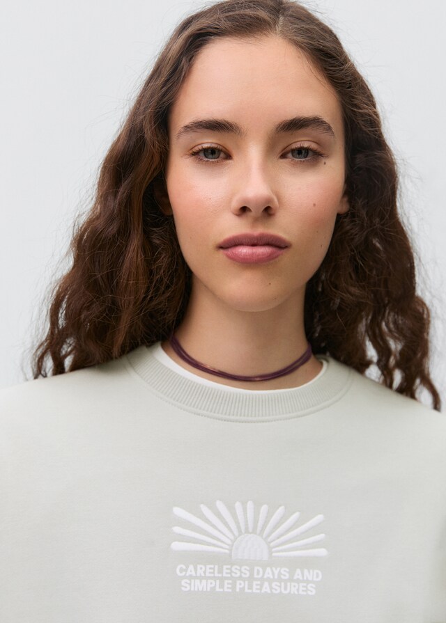 Mango Gemustertes Baumwoll-Sweatshirt Vierteljährliche Förderung