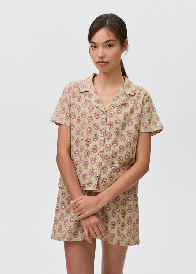 Mango Pyjama-Pack aus gemusterter Baumwolle Im Verkauf