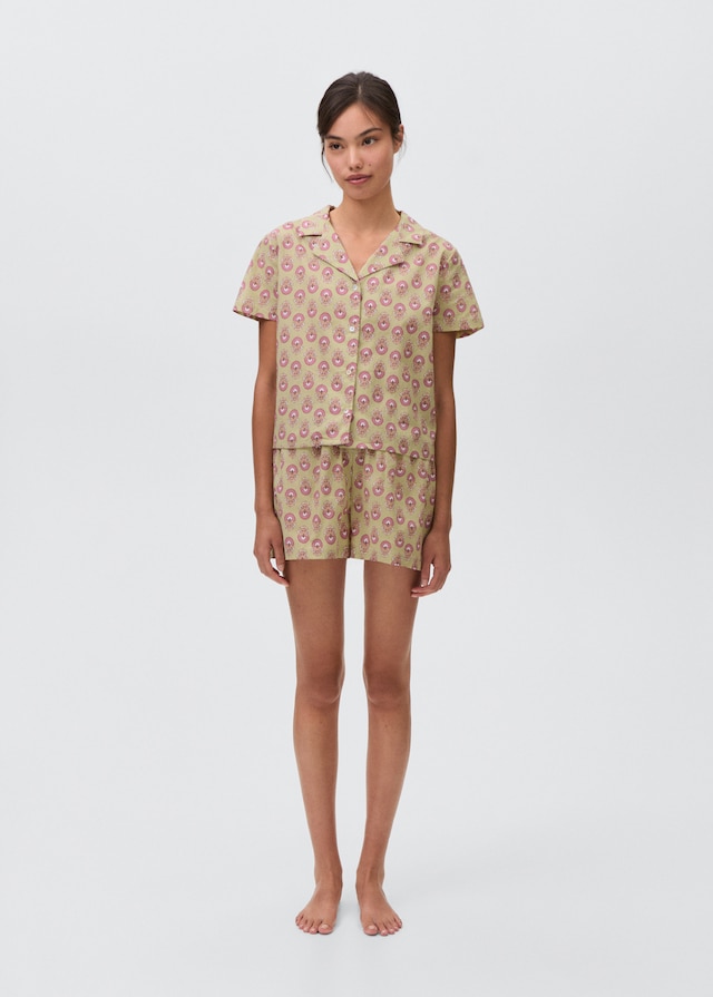 Mango Pyjama-Pack aus gemusterter Baumwolle Im Verkauf