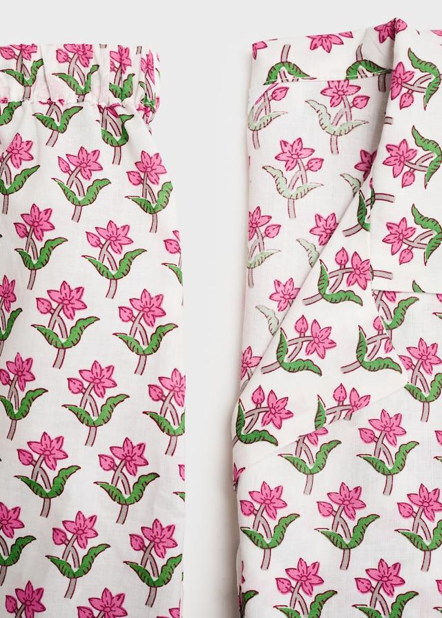 Mango Pyjama-Pack aus gemusterter Baumwolle Rabatte dieses Monats
