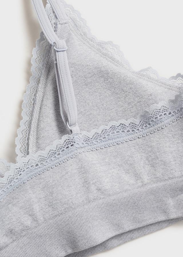 Mango Triangel-BH mit Seidenspitze-Detail Verkauf