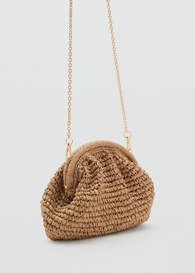 Mango Clutch-Tasche aus Naturfaser Sonderangebot
