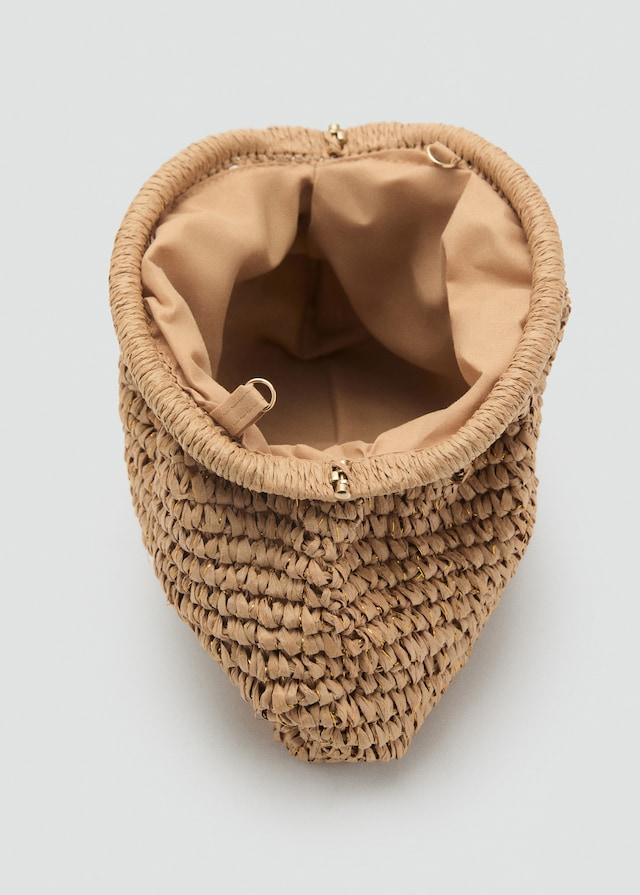 Mango Clutch-Tasche aus Naturfaser Sonderangebot