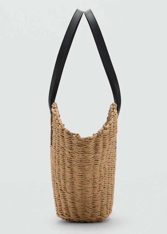 Mango Korbtasche aus Naturfaser Online Shopping
