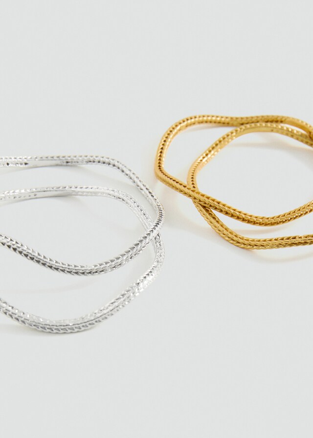 Mango Set mit Metallarmreifen Große Rabatte