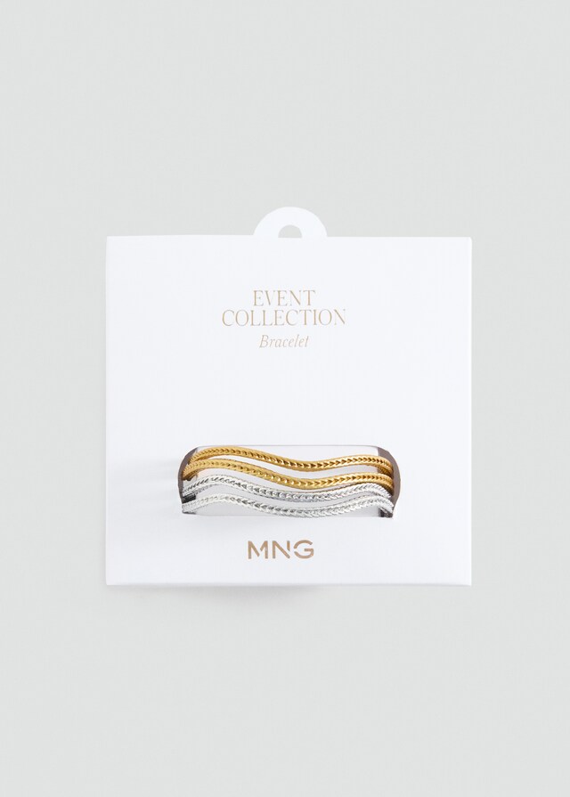 Mango Set mit Metallarmreifen Große Rabatte
