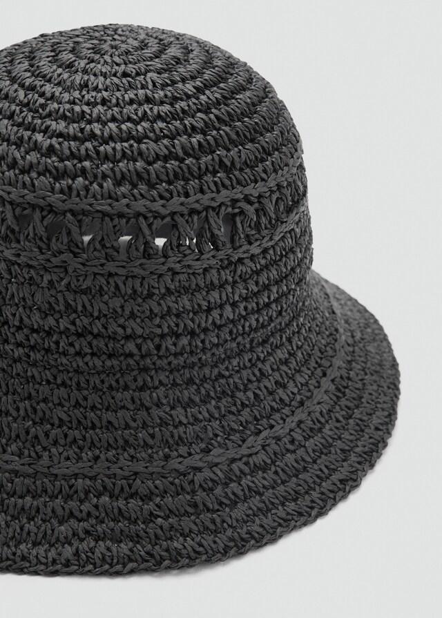 Mango Bucket Hat aus Stroh