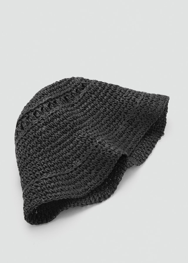 Mango Bucket Hat aus Stroh Neueste Stile