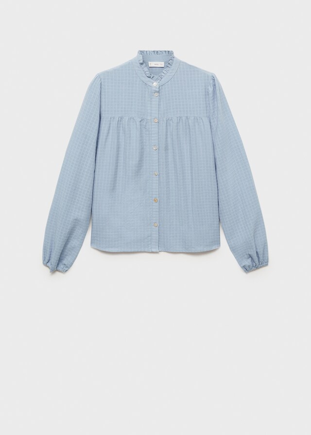 Mango Texturierte Karo-Bluse Nur für heute