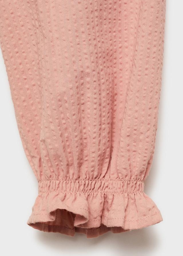 Mango Texturierte Baumwollbluse Sonderangebot der Fabrik