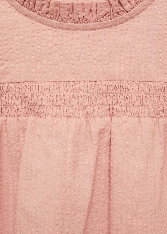 Mango Texturierte Baumwollbluse Sonderangebot der Fabrik