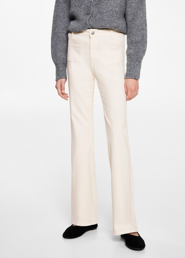 Mango Flared Jeans mit Taschen 50% Rabatt mit kostenlosem Versand