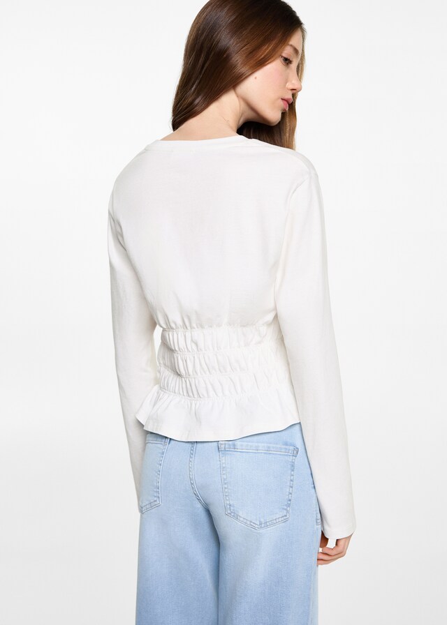 Mango T-Shirt mit geraffter Taille Speichern exportieren