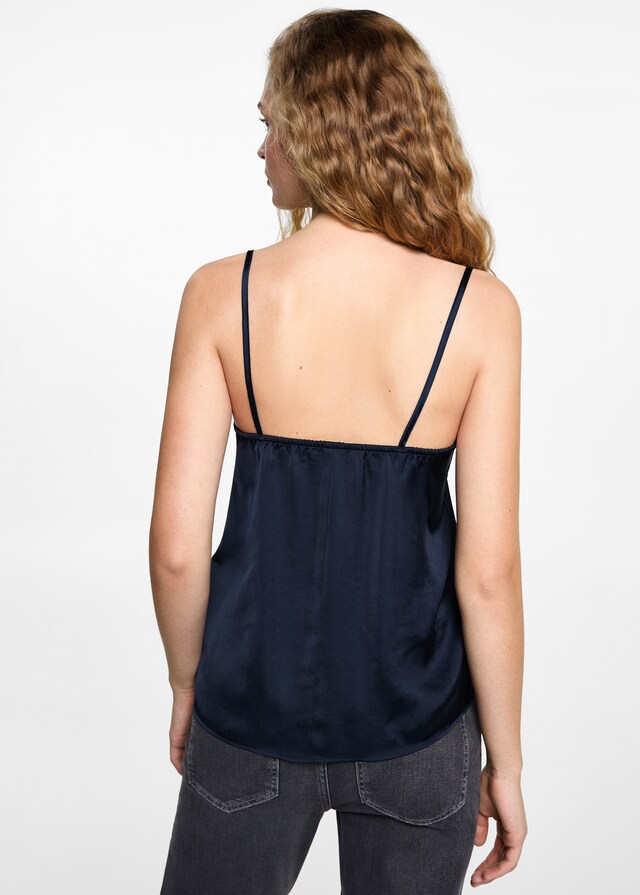 Mango Top mit Seidenspitzen-Detail zollfrei