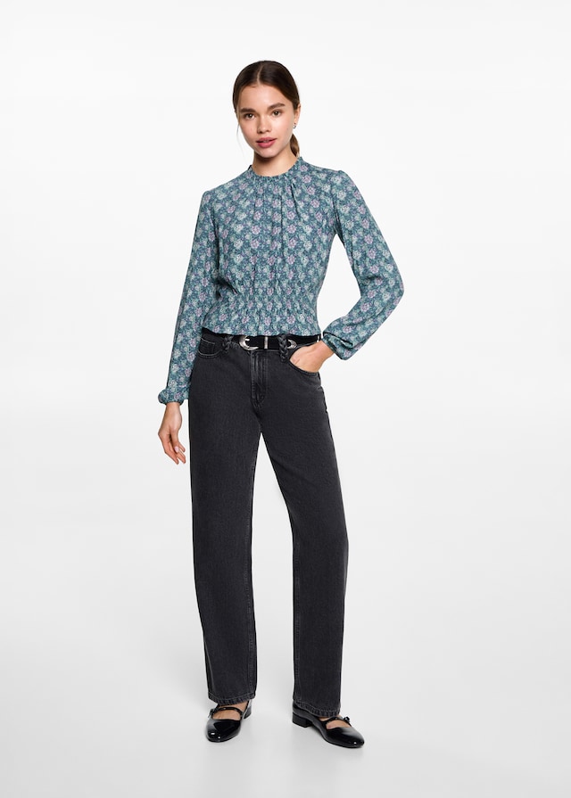 Mango Bluse mit Blumenmuster Outlet