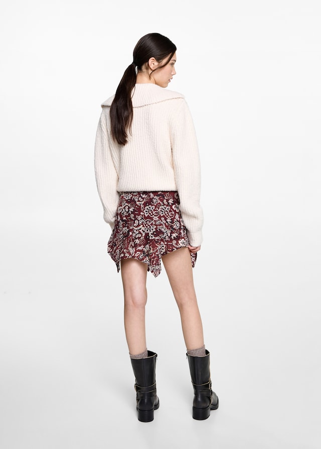 Mango Asymmetrisches Printkleid Fabrikverkauf