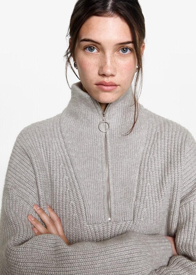 Mango Strickpullover mit Troyerkragen Versandkostenfrei