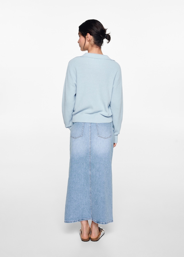 Mango Pullover mit Polo-Kragen Großer Ausverkauf