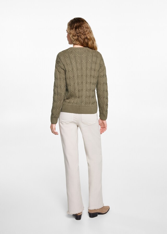 Mango Pullover mit Zopfmuster Flash Sale