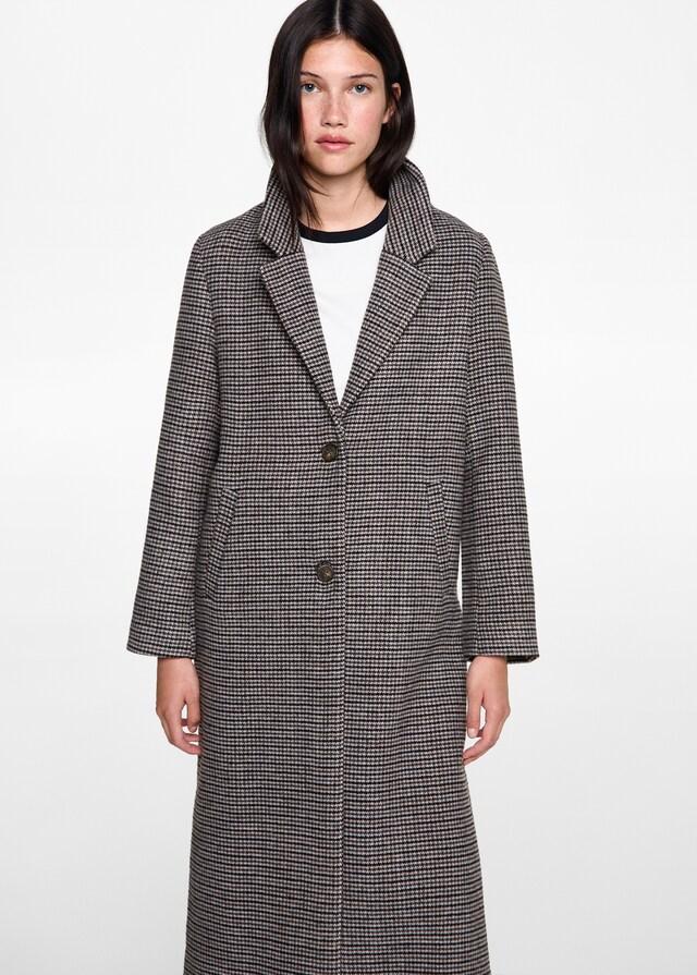 Mango Wollmantel mit Hahnentritt Black Friday