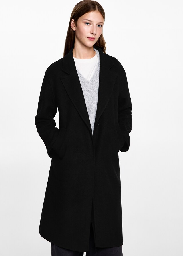 Mango Langer Tuchmantel