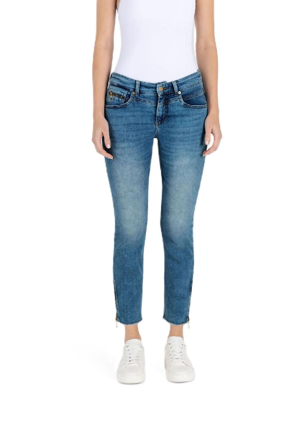 MAC Rich Jeans knöchellang Slim-Fit Fransen-Details für Damen Hotsell