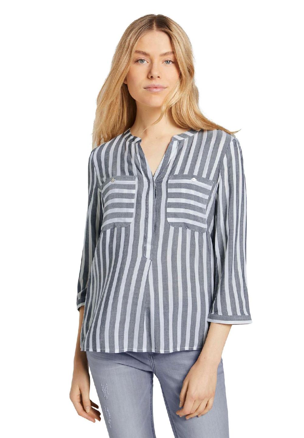 TOM TAILOR Shirtbluse Brusttaschen 3/4-Arm für Damen Günstig kaufen