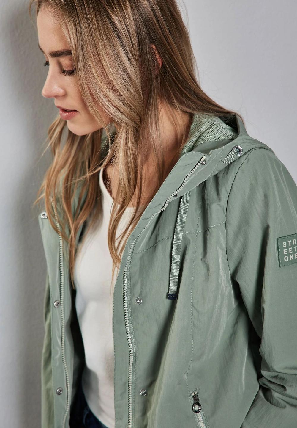 Street One Windbreaker verdeckter Reißverschluss Patch für Damen Vatertagsangebot