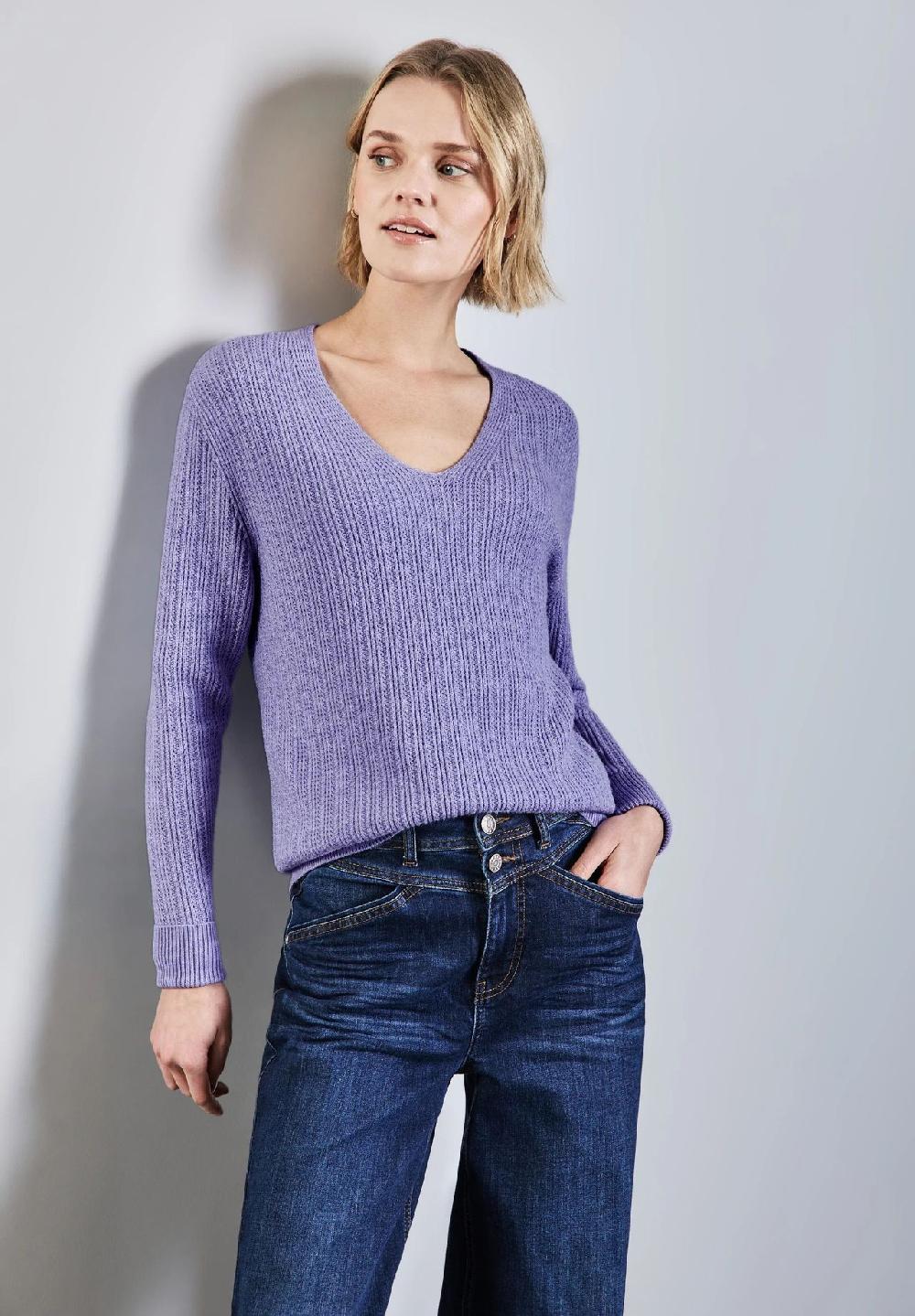 Street One Strickpullover V-Ausschnitt für Damen Valentinstagsangebot