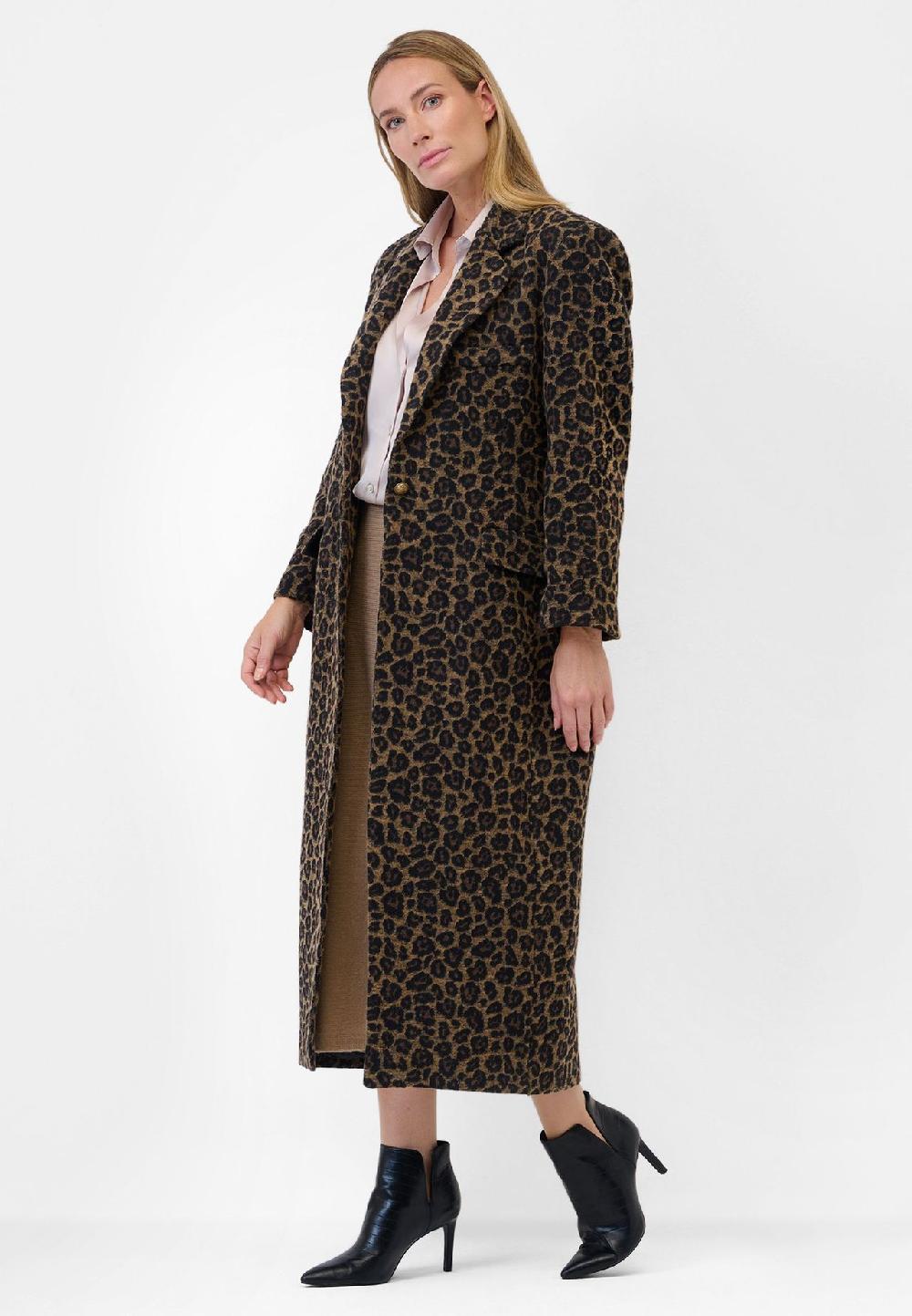 RICANO Damen Mantel Fabiana mit Leopardenmuster Sonderangebot der Fabrik