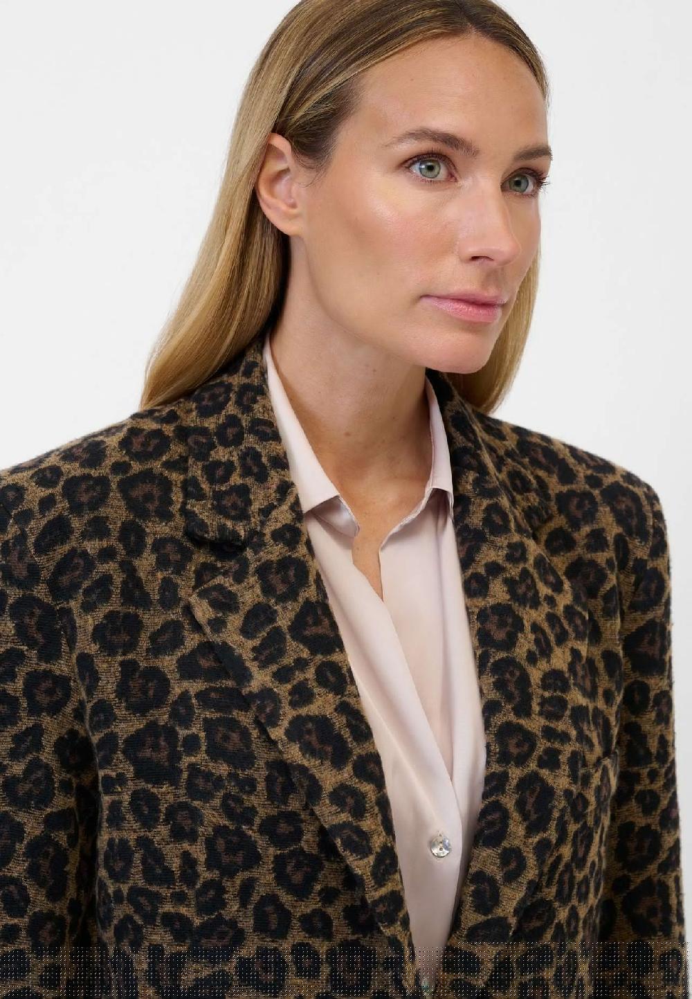 RICANO Damen Mantel Fabiana mit Leopardenmuster Sonderangebot der Fabrik