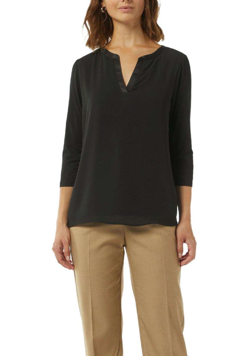 comma Shirtbluse 3/4-Arm Split-Neck für Damen Rabatte dieses Monats