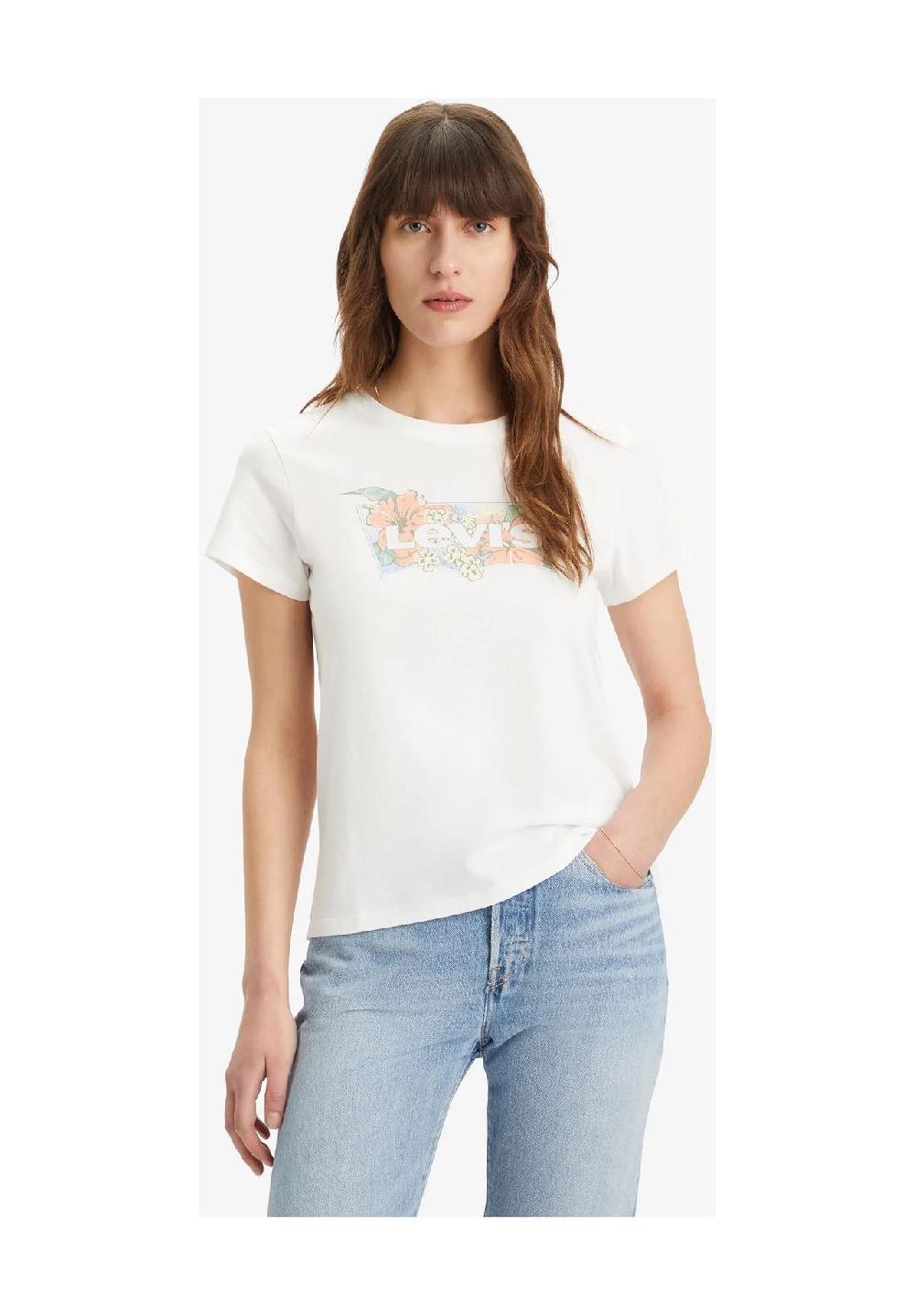 Levi's® T-Shirt Baumwolle Logo-Print für Damen Auslauf