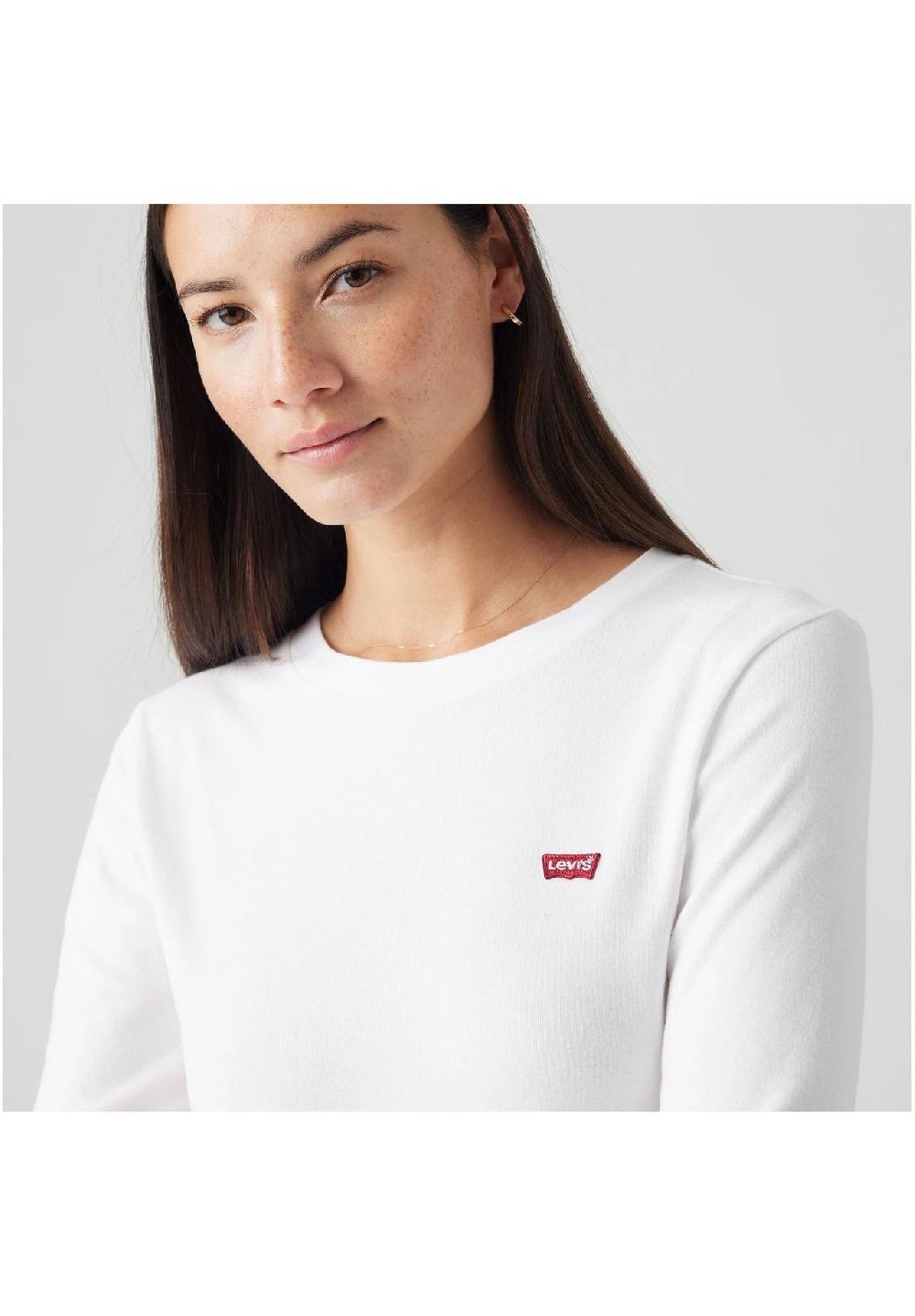 Levi's® Langarmshirt "Essential Housemark Long-Sleeve Tee" Baumwolle für Damen Verkauf