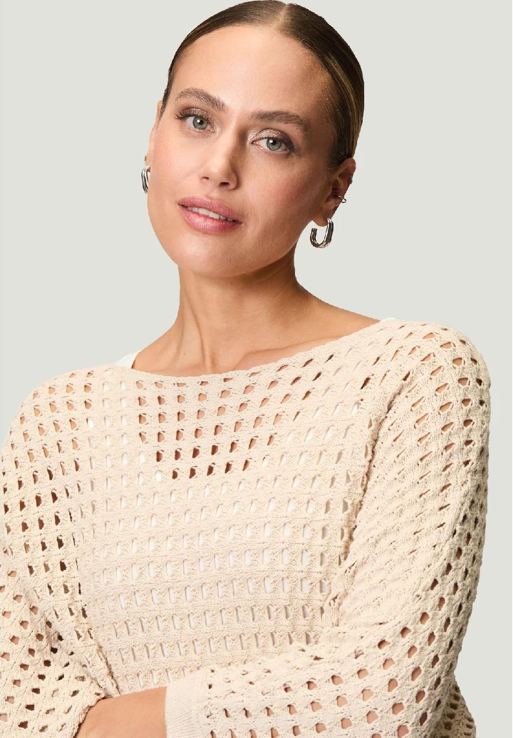 zero Pullover Dreiviertelarm Rundhalsausschnitt für Damen Jubiläumsangebot