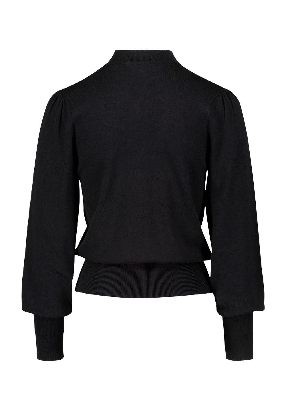 zero Pullover Stehkragen Kontrastpaspel für Damen Heißer Verkauf