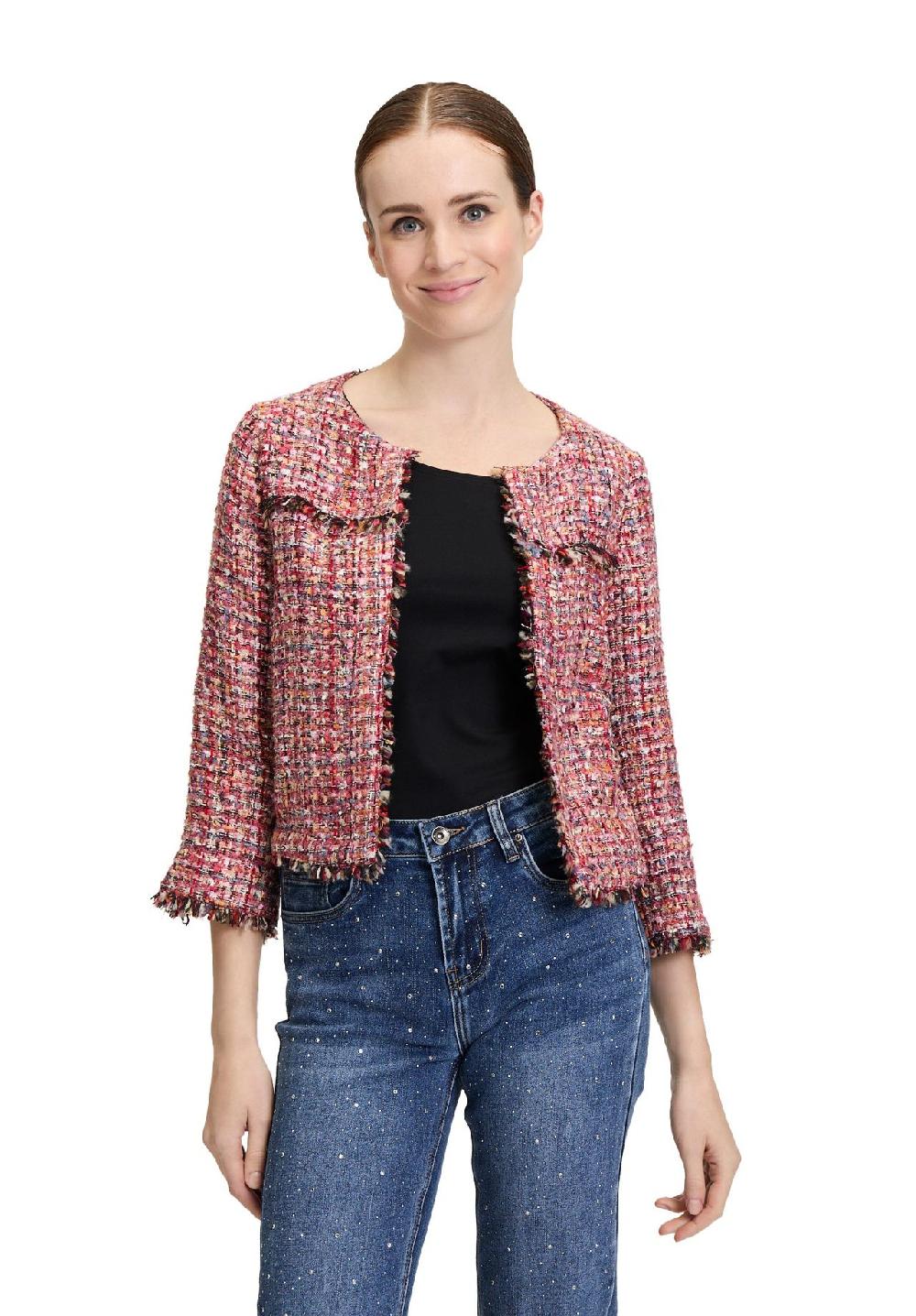 CARTOON Kastenjacke 3/4-Arm Fransen für Damen Große Rabatte
