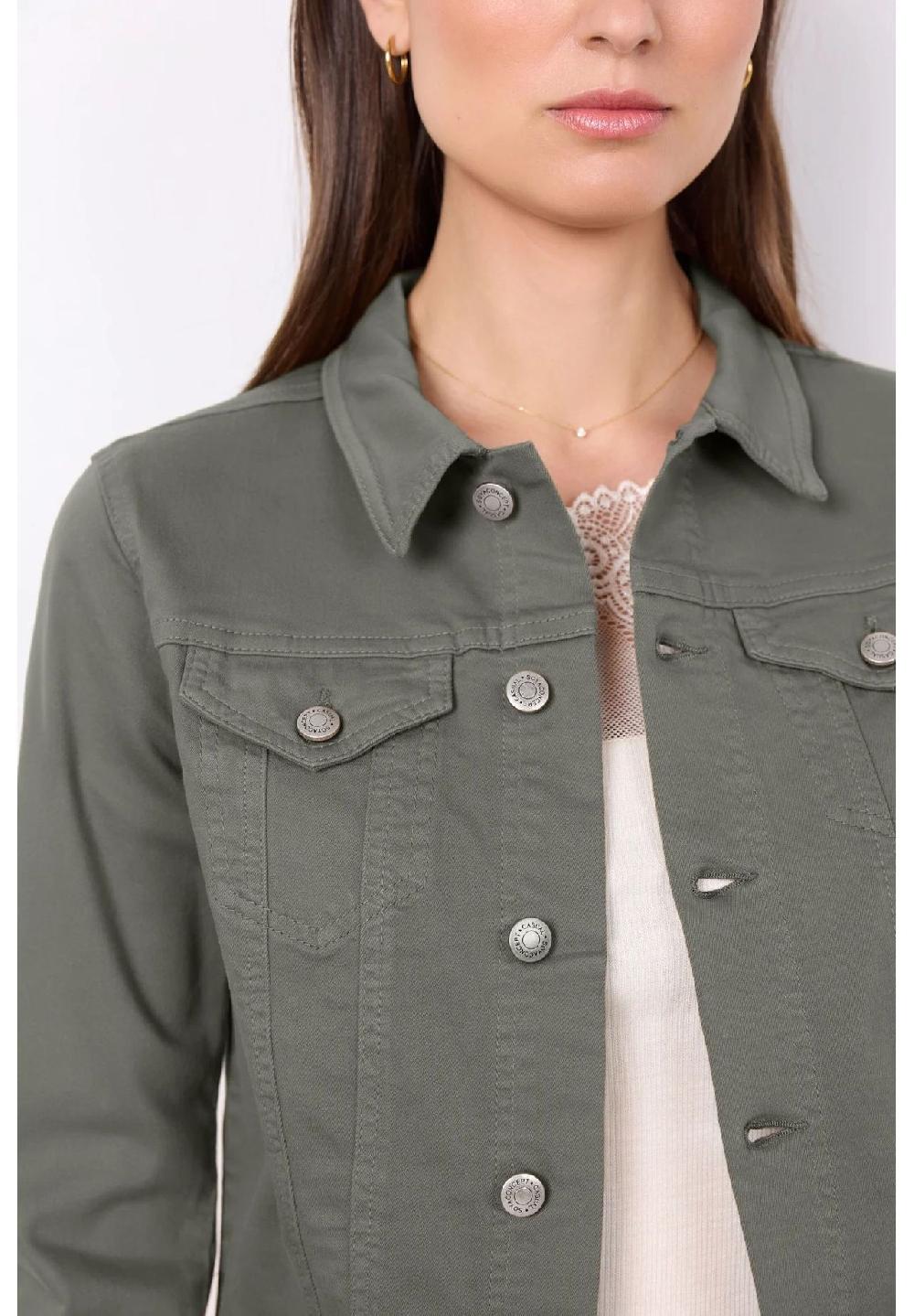 SOYACONCEPT Jeansjacke "SC-Erna 2" Brusttaschen Knopfleiste für Damen Riesige Ersparnisse