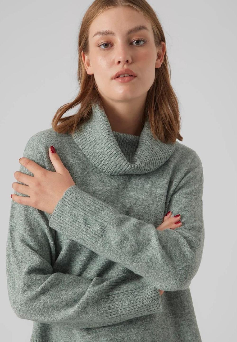 VERO MODA® Strickpullover Regular-Fit Rollkragen für Damen Vierteljährliche Förderung