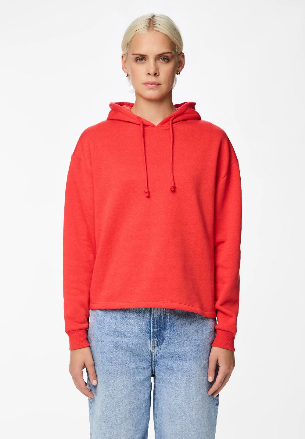 PIECES Hoodie Kapuze mit Kordelzug Rippbündchen für Damen Nur noch ein Tag übrig