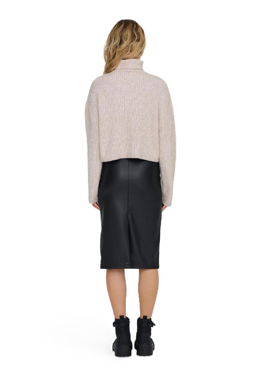 ONLY® Rollkragenpullover "Melanie" Rippbündchen für Damen Speichern exportieren