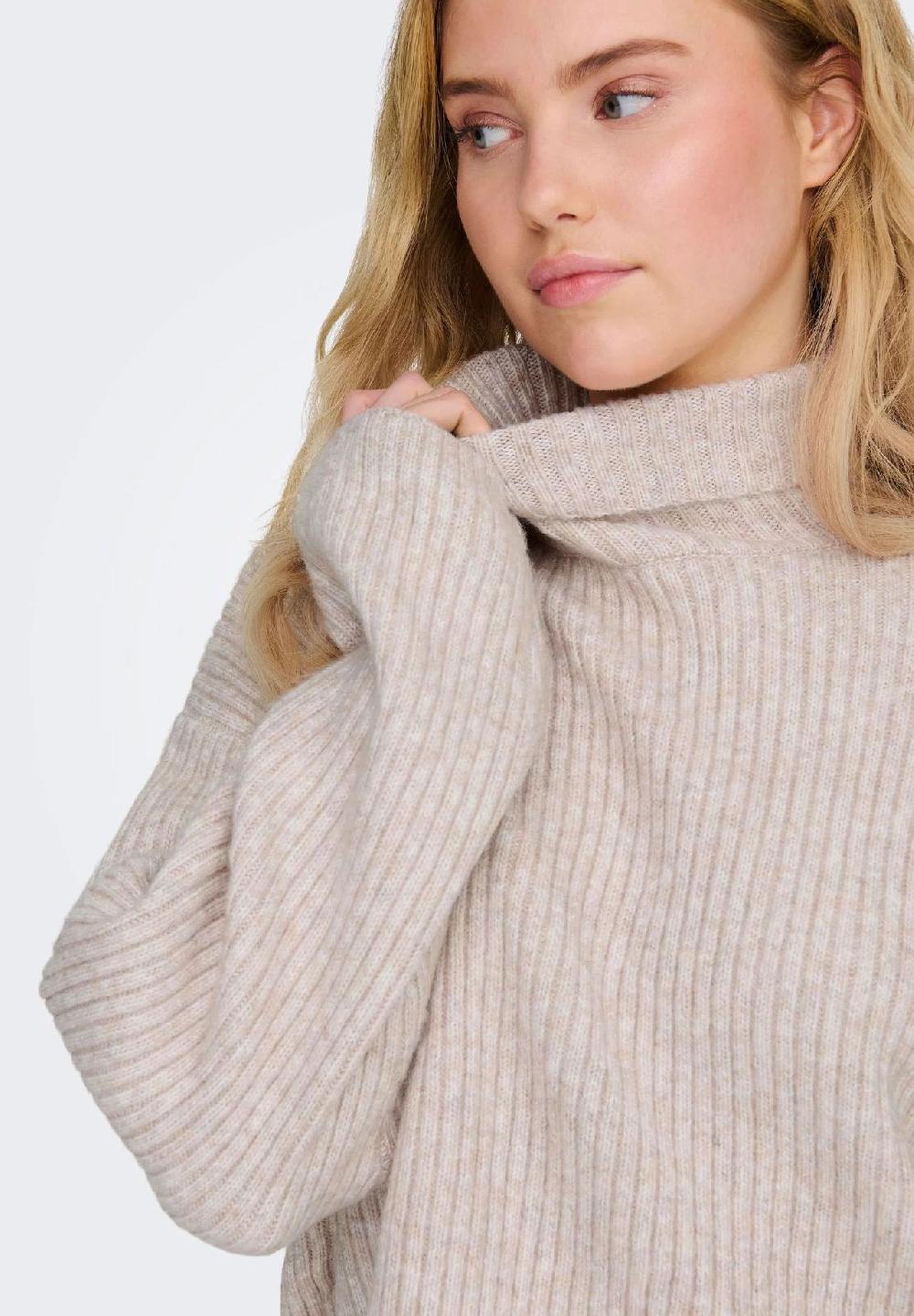 ONLY® Rollkragenpullover "Melanie" Rippbündchen für Damen Speichern exportieren