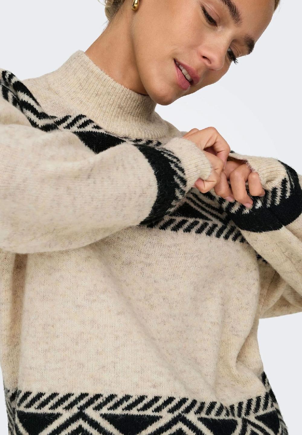 ONLY® Strickpullover "Victor" Stehkragen für Damen Black Friday Preise