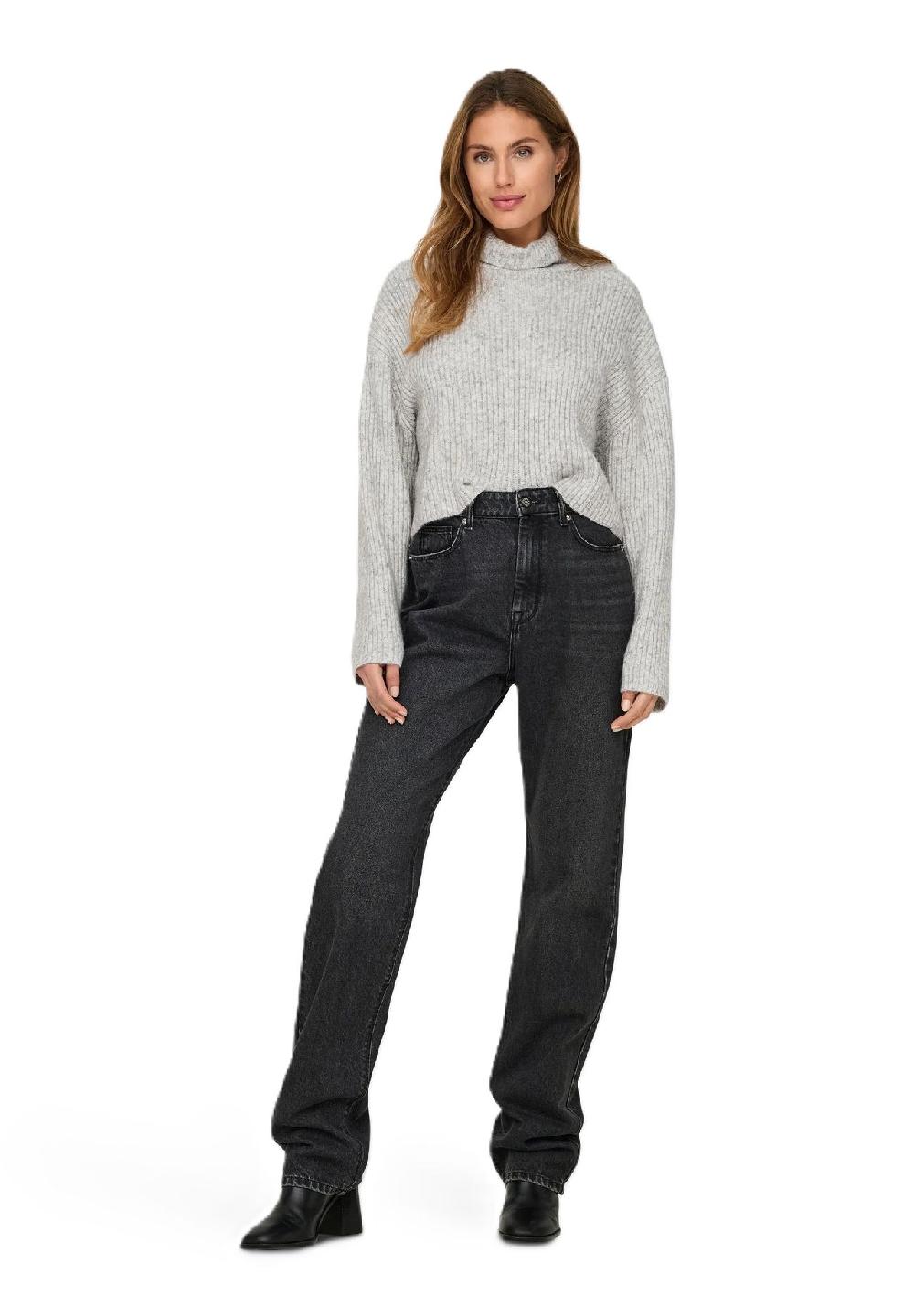 ONLY® Rollkragenpullover "Melanie" Rippbündchen für Damen Im Verkauf
