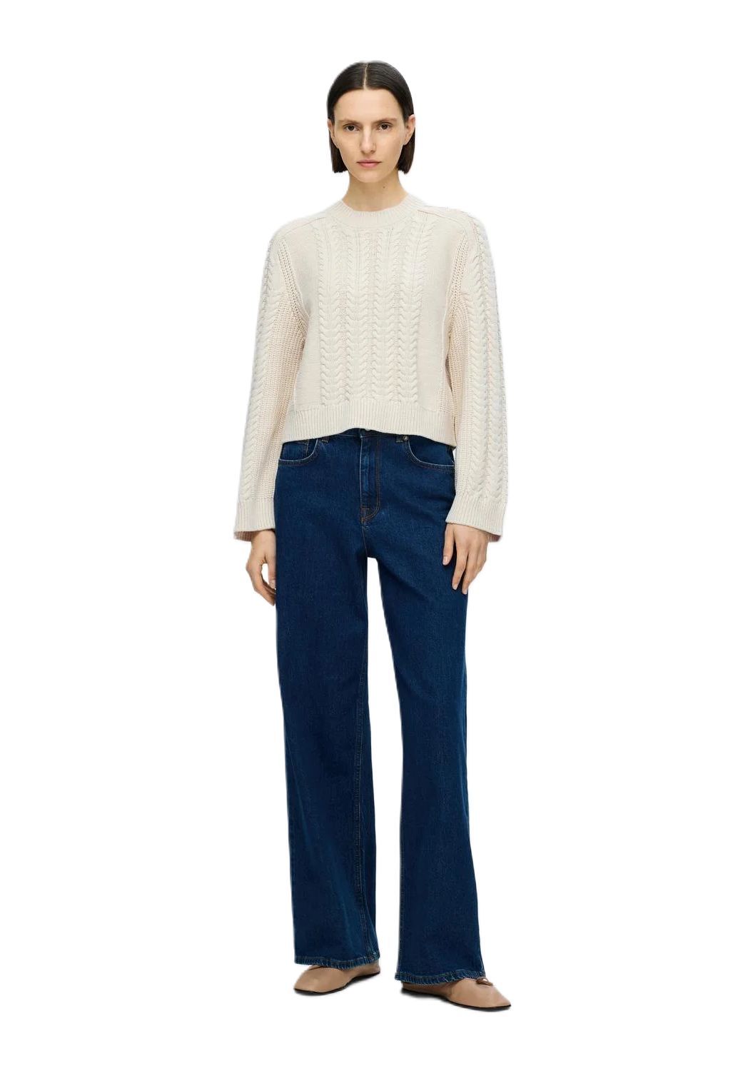 SELECTED FEMME Pullover "Birte" Rippbündchen für Damen 2025